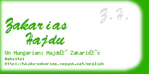 zakarias hajdu business card